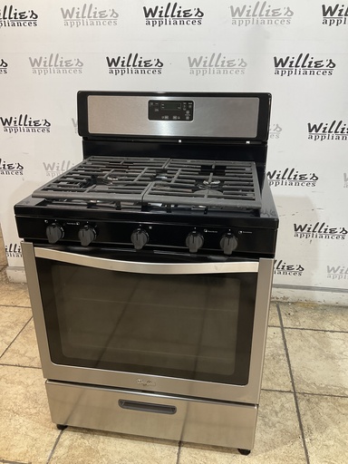 [105104] Whirlpool Used Natural Gas Stove 30inches (Stainless Steel) 