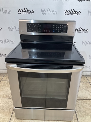 [105120] Lg Used Electric Stove 220volts (40/50 AMP) 30inches {4 prong} (Stainless Steel) 