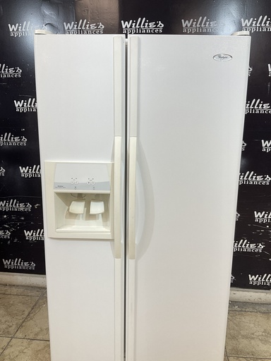 [105126] Whirlpool Used Refrigerator Side by Side 36x69 1/2” (white) 