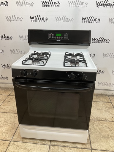 [105147] Hotpoint Used Natural Gas Stove 30inches (white/black) 
