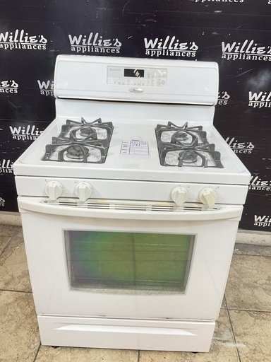 [105128] Whirlpool Used Natural Gas Stove 30inches (white) 