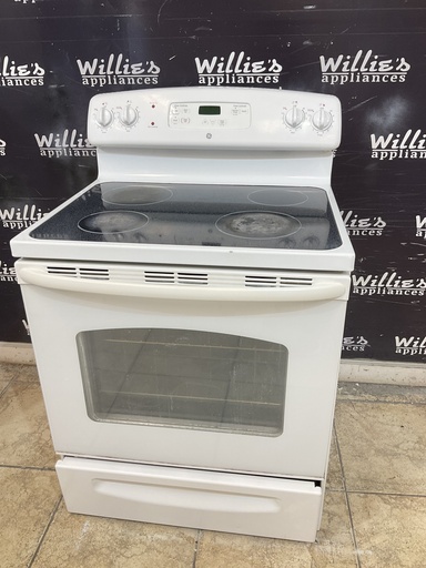 [105197] Ge Used Electric Stove 220volts (40/50 AMP) 30inches {3 prong} (White) 