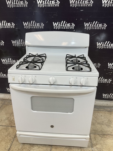 [105201] Ge Used Natural Gas Stove 30inches (White) 