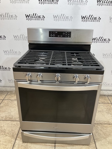 [105213] Whirlpool Used Natural Gas Stove 30inches (Stainless Steel)  
