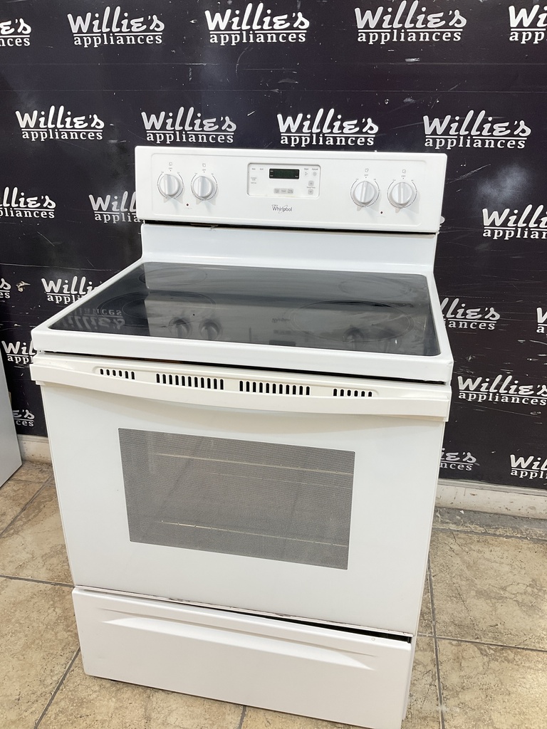 Whirlpool Used Electric Stove 220volts (40/50 AMP) 30inches {4 prong} (White) 