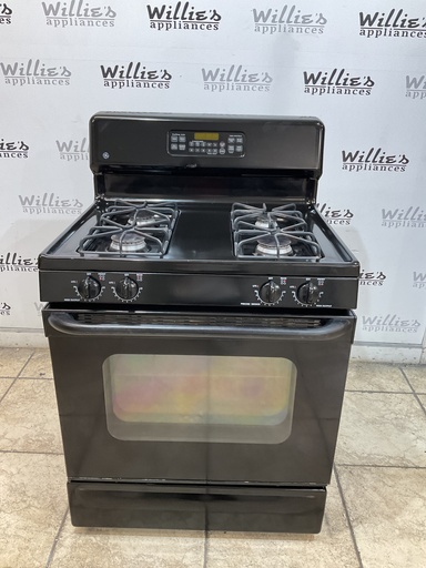 [105233] Ge Used Natural Gas Stove 30inches (Black) 
