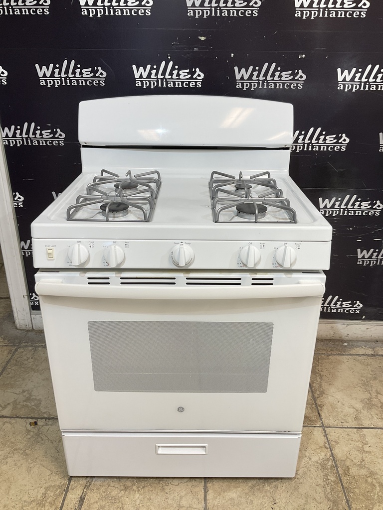 Ge Used Natural Gas Stove 30inches (White) 