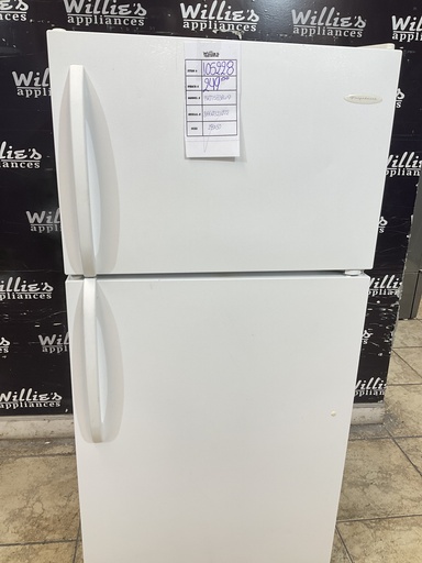 [105228] Frigidaire Used Refrigerator Top and Bottom 28x60 (White) 
