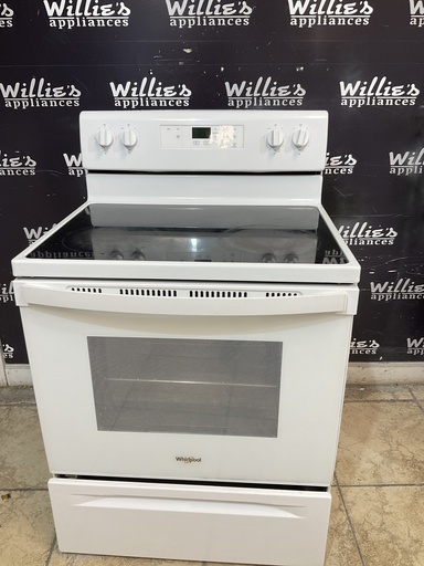 [105254] Whirlpool Used Electric Stove 220volts (40/50 AMP) 30inches {no cord} (White)