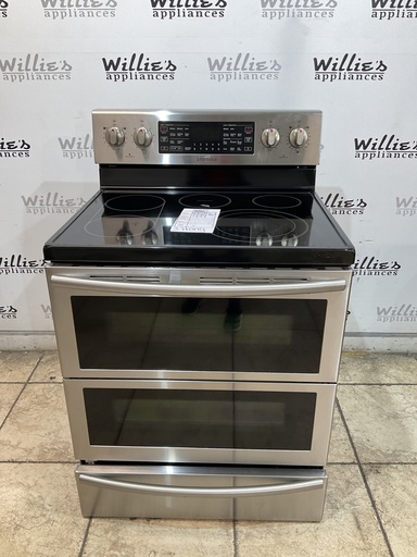 [105240] Samsung Used Electric Stove Double Oven 220volts (40/50 AMP) 30inches {3 prong} (stainless steel) 