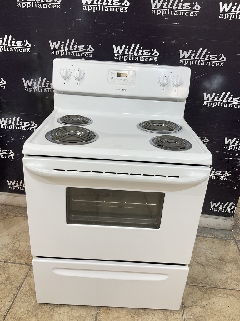 Frigidaire Used Electric Stove 220volts (40/50 AMP) 30inches {no cord} (White) 