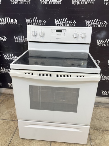 [105356] Whirlpool Used Electric Stove 220volts (40/50 AMP) 30inches {no cord} (White) 