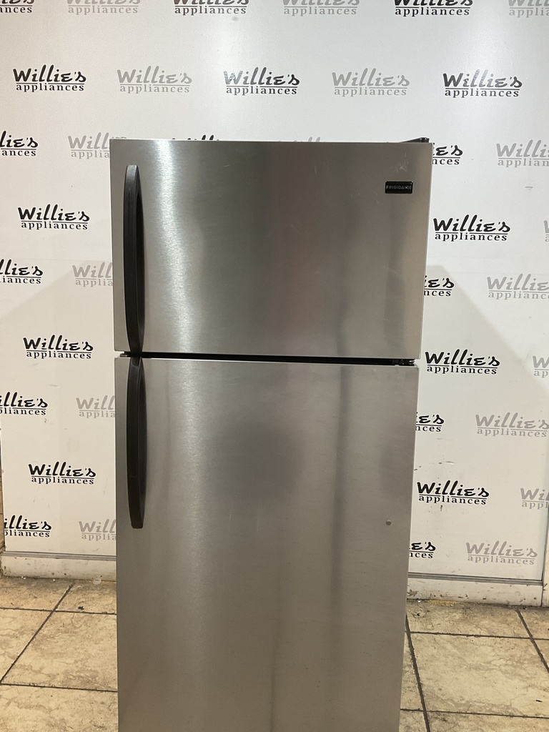 Frigidaire Used Refrigerator Top and Bottom 28 1/2” x 65” (stainless steel) 