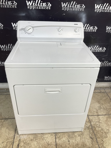 [105398] Kenmore Used Electric Dryer 220volts (30 AMP) 29inches {3 prong} (White) 