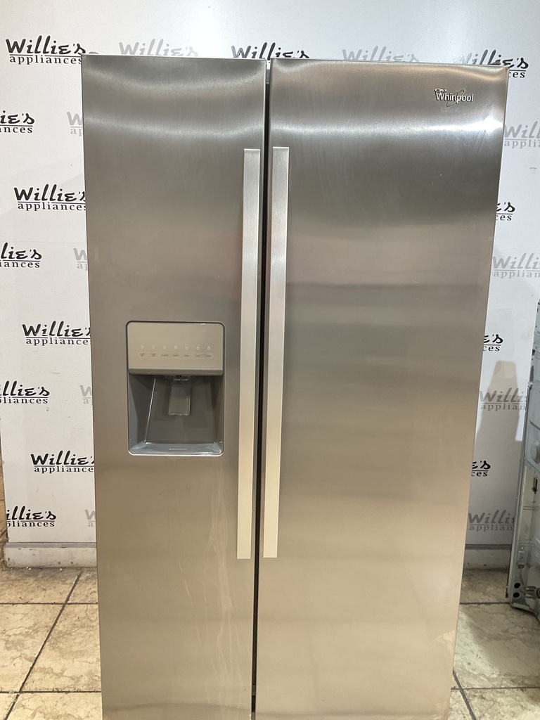 Whirlpool Used Refrigerator Side by Side 36x68 1/2” (Stainless Steel) 