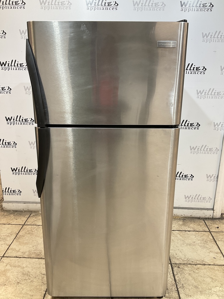 Frigidaire Used Refrigerator Top and Bottom 30x66 1/2” (stainless steel) 