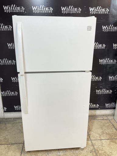 [105407] Kenmore Used Refrigerator Top and Bottom 28x60 1/2” (White) 