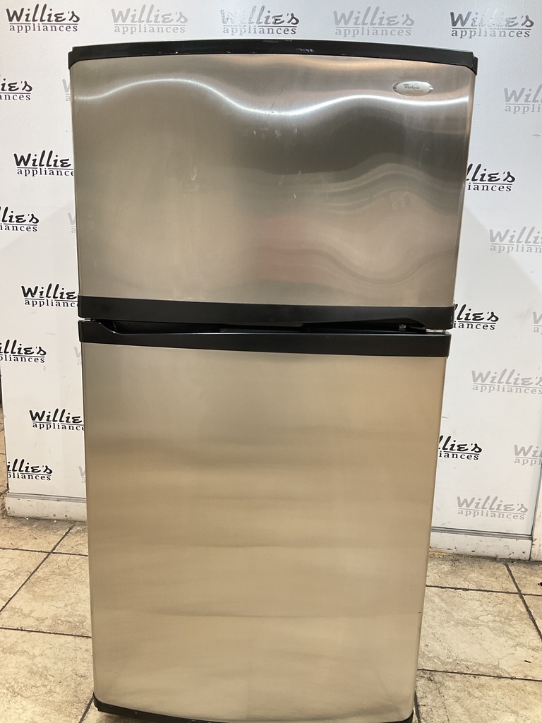 Whirlpool Used Refrigerator Top and Bottom 33 1/2” x 66” (Stainless Steel) 