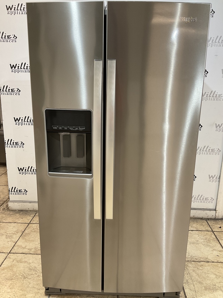 Whirlpool Used Refrigerator Side by Side Counter Depth 36x69 (Stainless Steel) 