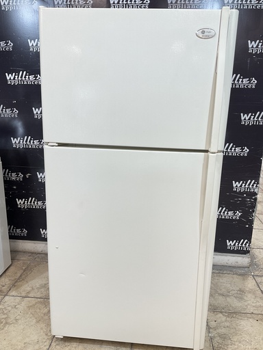 [105431] Ge Used Refrigerator Top and Bottom 33x67 1/2” (bisque) 