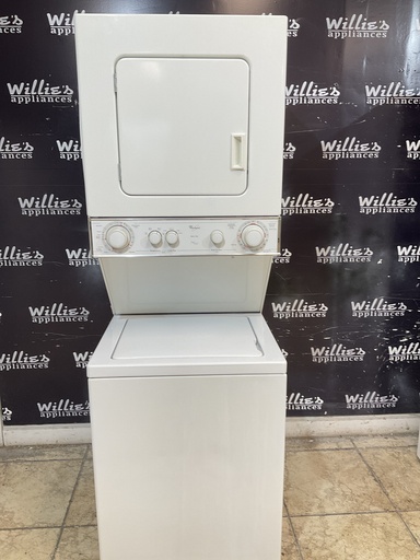 [105417] Whirlpool Used Electric Unit Stackable 220volts (30 AMP) 24x71 1/2” {4 prong} (White) 
