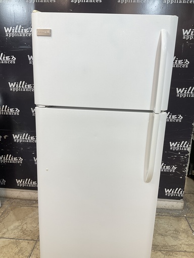 [105419] Frigidaire Used Refrigerator Top and Bottom 30x66 1/2” (White)
