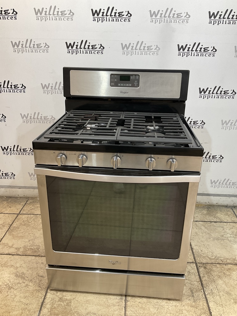 Whirlpool Used Natural Gas Stove 30inches (Stainless Steel) 