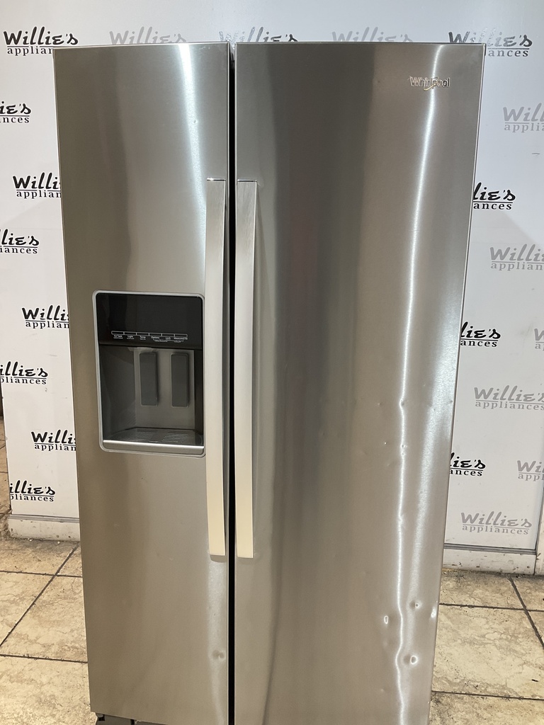 Whirlpool Used Refrigerator Side by Side Counter Depth 36x69 (Stainless Steel) 