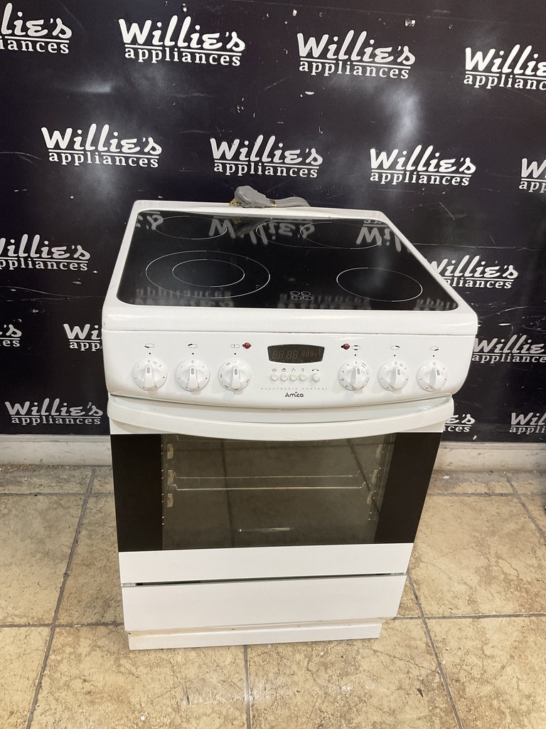 Amica Used Electric Stove 220volts (40/50 AMP) 24inches {3 prong} (White) 