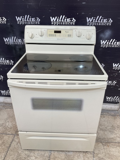 [105478] Whirlpool Used Electric Stove 220volts (40/50 AMP) 30inches {3 prong} (Bisque) 