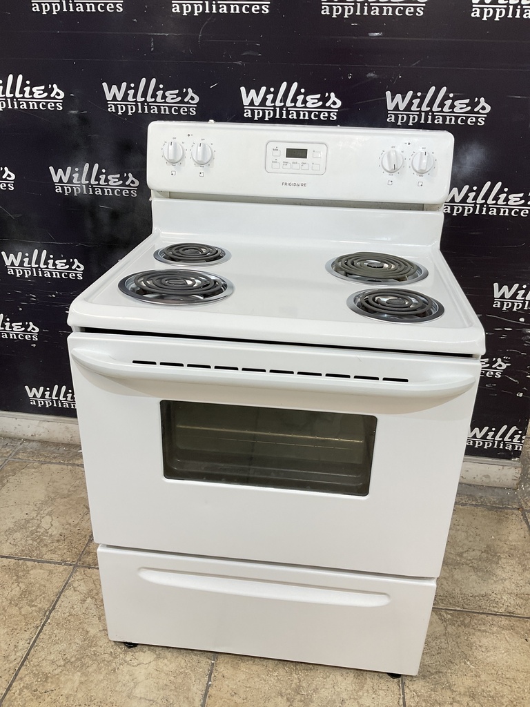Frigidaire Used Electric Stove 220volts (40/50AMP) 30inches {no cord} (White) 