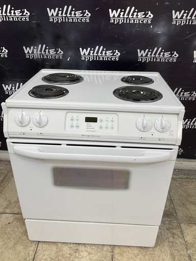 [105496] Frigidaire Used Electric Stove 220volts (40/50 AMP) 30inches {4 prong} (White)