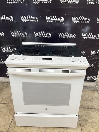 [105521] Ge Used Electric Stove 220volts (40/50 AMP) 30inches {4 prong} (White) 