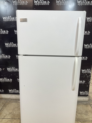 [105518] Frigidaire Used Refrigerator Top and Bottom 30x66” (white) 