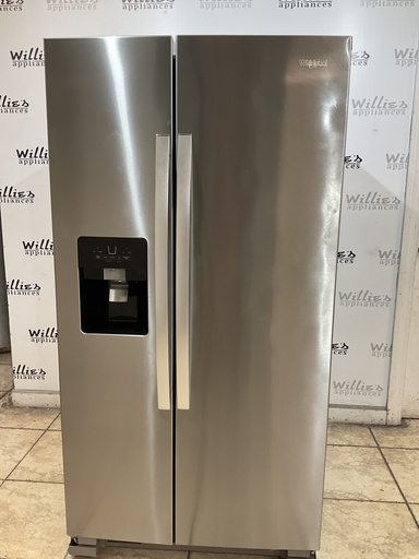 [105580] Whirlpool Used Refrigerator Side by Side 36x70 (Stainless Steel) 