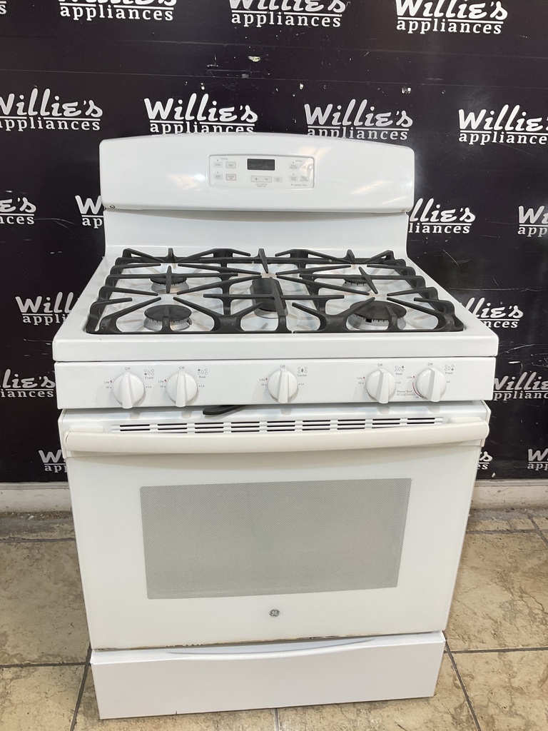 Ge Used Natural Gas Stove 30inches (White) 