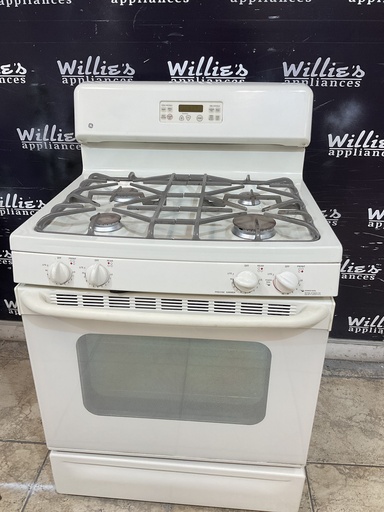 [105608] Ge Used Natural Gas Stove 30inches (Bisque) 