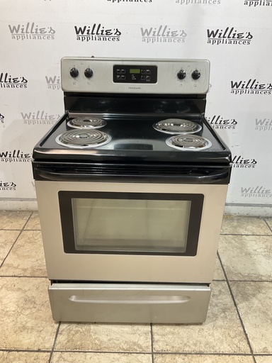 [105604] Frigidaire Used Electric Stove 220volts (40/50 AMP) 30inches {3 prong} (Stainless steel) 