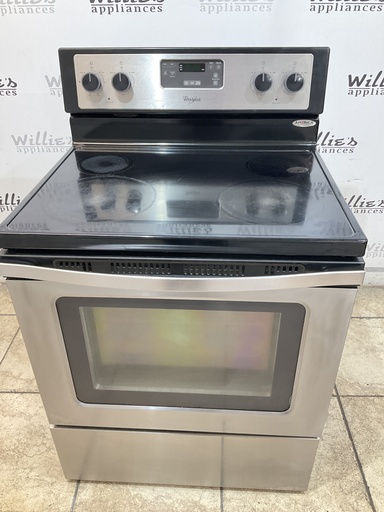[105669] Whirlpool Used Electric Stove 30inches {no cord} (Stainless Steel) 