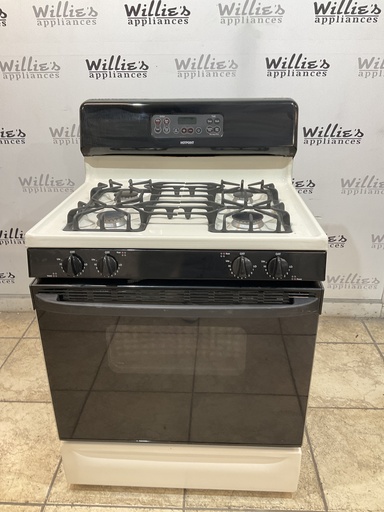 [105667] Hotpoint Used Natural Gas Stove 30inches (Bisque/Black) 
