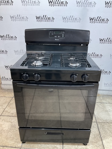 [105688] Amana Used Natural Gas Stove 30inches (Black) 