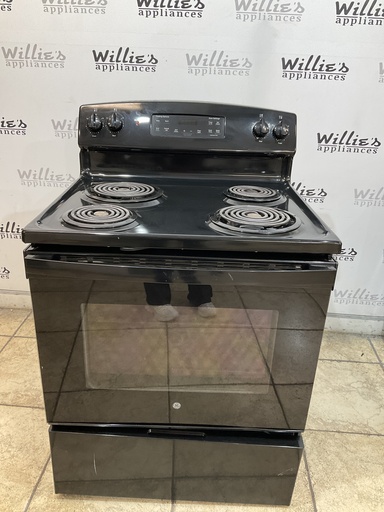 [105698] Ge Used Electric Stove 220volts (40/50 AMP) 30inches {3 prong} (Black)