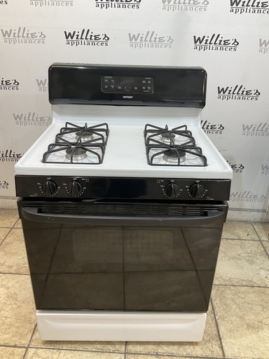 [105706] Hotpoint Used Natural Gas Stove 30inches (White/black)