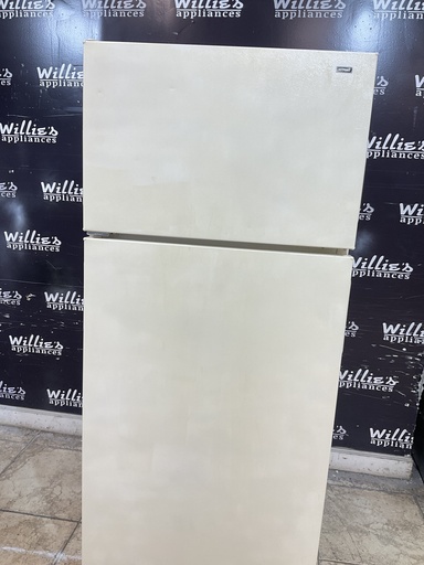 [105709] Hotpoint Used Refrigerator Top and Bottom 28x64 1/2” (bisque) 