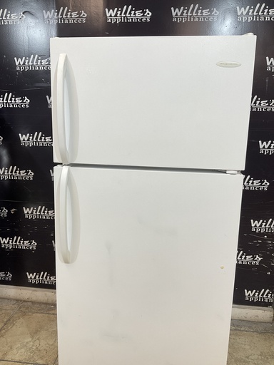 [105735] Frigidaire Used Refrigerator Top and Bottom 30x66 (white) 