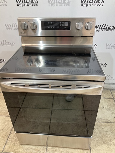 [105755] Lg Used Electric Stove 220volts (40/50 AMP) 30inches {3 prong} (Stainless Steel) 