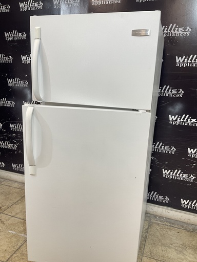 [105736] Frigidaire Used Refrigerator Top and Bottom 28x64 1/2” (White) 