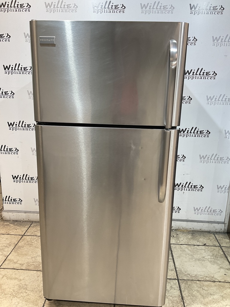 Frigidaire Used Refrigerator Top and Bottom 30x66 (Stainless Steel) 