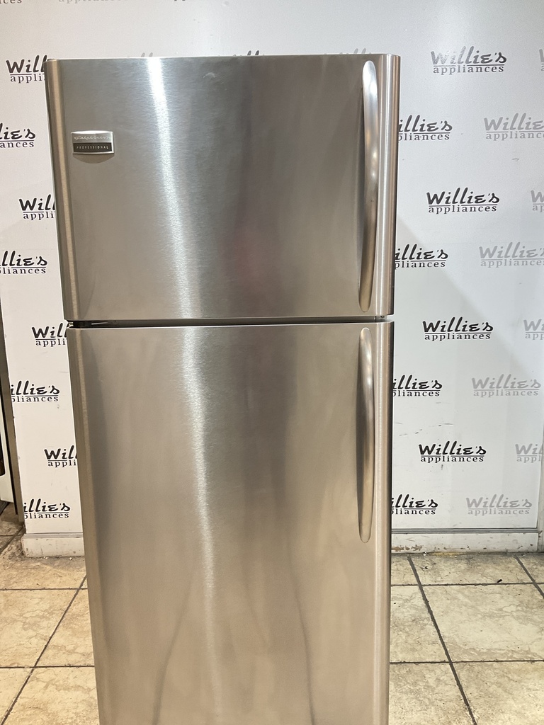 Frigidaire Used Refrigerator Top and Bottom 30x69 (Stainless Steel) 