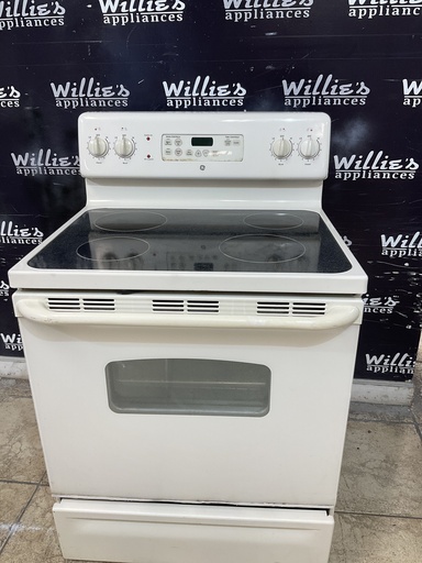 [105798] Ge Used Electric Stove 220volts (40/50 AMP)  30inches {3 prong} (Bisque) 